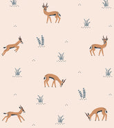 TANZANIA - Papier peint enfant - Motif gazelles